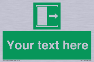 Custom sign safe condition Door slides right to open